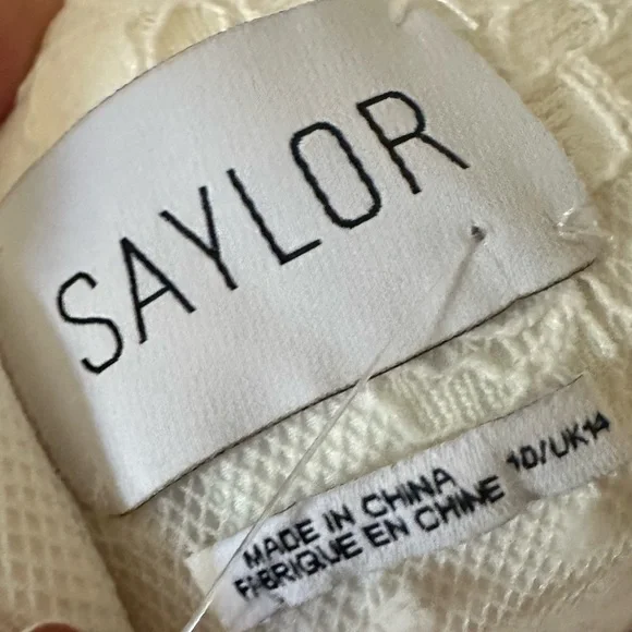 NWT Saylor X BHLDN Ivory Feather Janae Strapless Jumpsuit